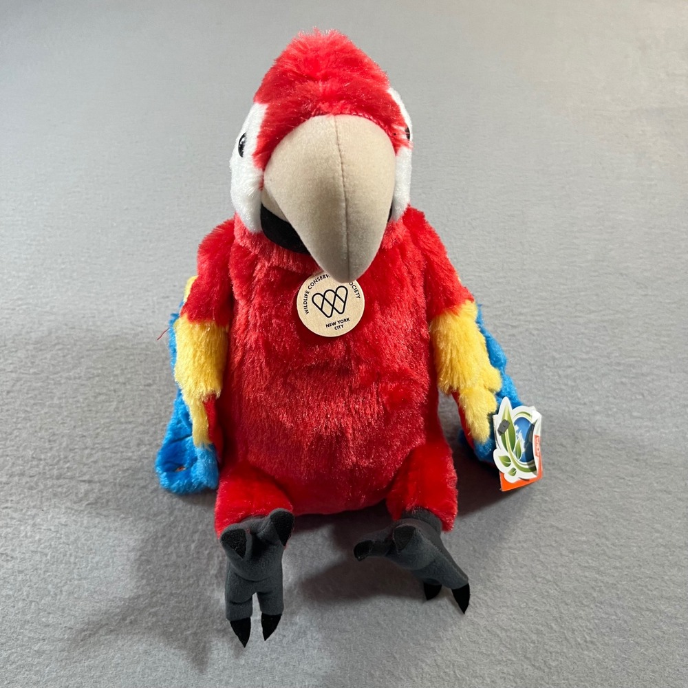 Wild Republic‎ Cuddlekins Scarlet Macaw Plush Wildlife Conservation Society NYC